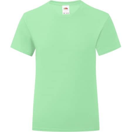 Basic T-Shirt Iconic für Mädchen in Neo Mint von Fruit of the Loom (Artnum: F131K