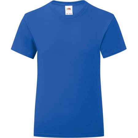 Basic T-Shirt Iconic für Mädchen in Royal Blue von Fruit of the Loom (Artnum: F131K
