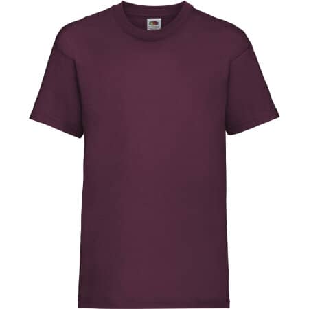 Basic Kinder T-Shirt Valueweight in Burgundy von Fruit of the Loom (Artnum: F140K