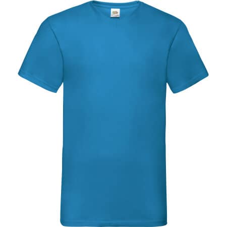 Basic Herren V-Neck T-Shirt Valueweight in Azure Blue von Fruit of the Loom (Artnum: F270