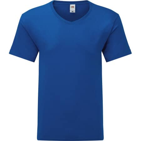 Basic V-Neck Herren T-Shirt Iconic 150 in Royal Blue von Fruit of the Loom (Artnum: F273