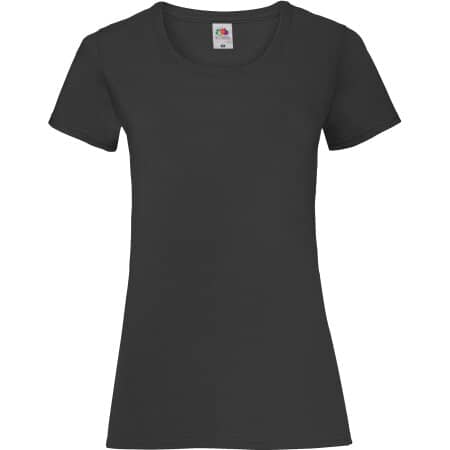 Klassisches Damen T-Shirt Valueweight in Black von Fruit of the Loom (Artnum: F288N