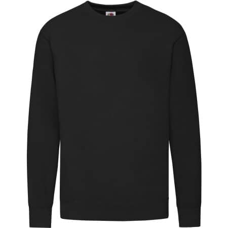 Leichtes Herren-Sweatshirt mit eingesetzten Ärmeln in Black von Fruit of the Loom (Artnum: F330