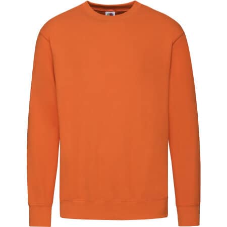 Leichtes Herren-Sweatshirt mit eingesetzten Ärmeln in Orange von Fruit of the Loom (Artnum: F330