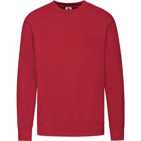 Leichtes Herren-Sweatshirt mit eingesetzten Ärmeln in Red von Fruit of the Loom (Artnum: F330