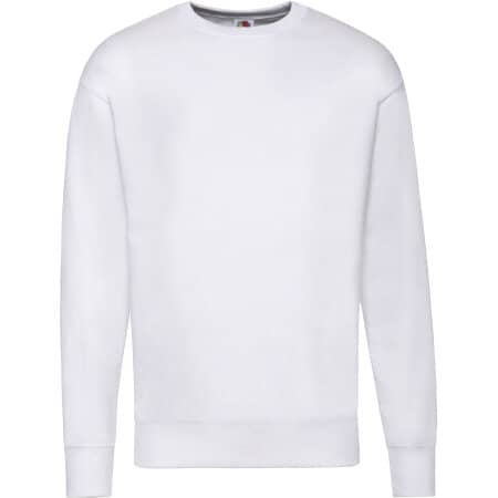 Leichtes Herren-Sweatshirt mit eingesetzten Ärmeln in White von Fruit of the Loom (Artnum: F330