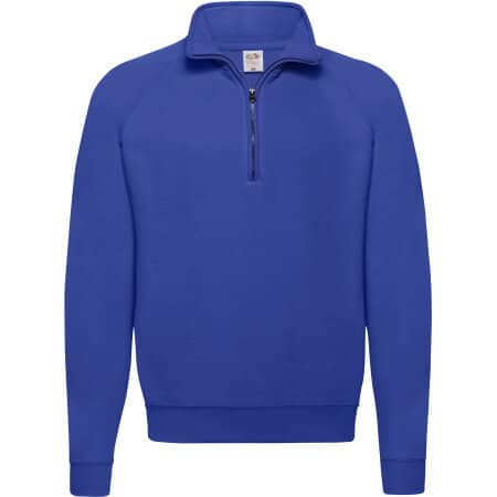 Basic Herren-Sweatshirt mit 1/4-Reißverschluss in Royal Blue von Fruit of the Loom (Artnum: F382N