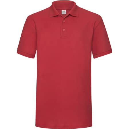 Schweres Herren-Poloshirt aus Mischgewebe in Red von Fruit of the Loom (Artnum: F503