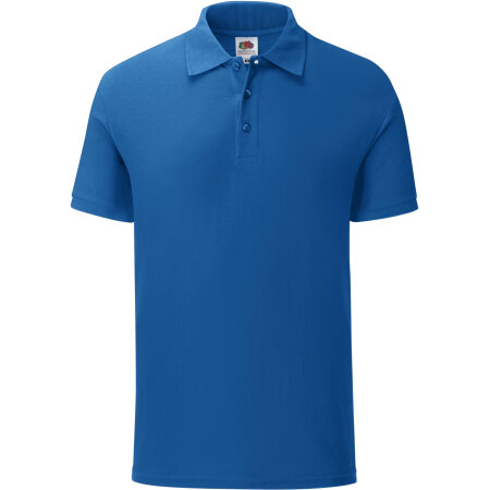 Basic Herren-Poloshirt mit Seitenschlitzen in Royal Blue von Fruit of the Loom (Artnum: F512