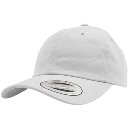 Low Profile Cotton Twill Cap mit Messingverschluss in White von FLEXFIT (Artnum: FX6245CM