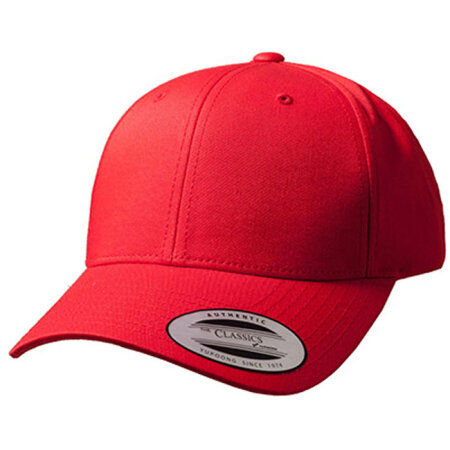 Curved Classic Snapback Cap in Red von FLEXFIT (Artnum: FX7706