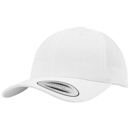 Curved Classic Snapback Cap in White von FLEXFIT (Artnum: FX7706