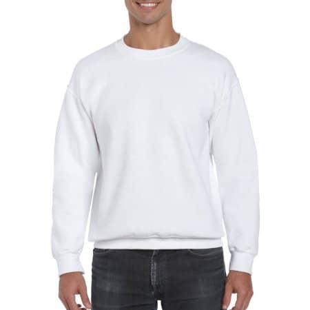 Mittelschwerer Herren-Sweater in White von Gildan (Artnum: G12000