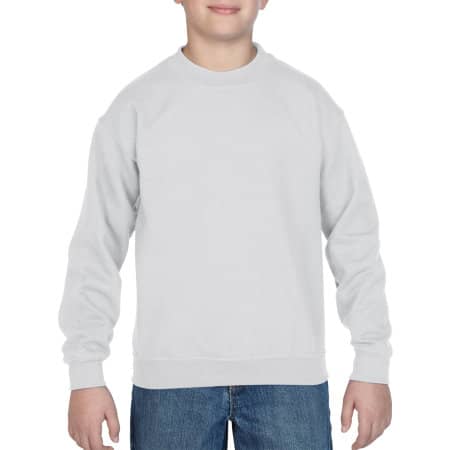 Heavy Blend™ Youth Crewneck Sweatshirt in White von Gildan (Artnum: G18000K