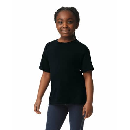 Light Cotton Youth T-Shirt in Black von Gildan (Artnum: G3000K