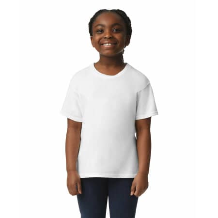 Light Cotton Youth T-Shirt in White von Gildan (Artnum: G3000K