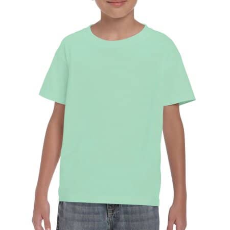 Schweres Kinder T-Shirt in Mint Green von Gildan (Artnum: G5000K