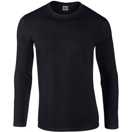 Softstyle® Long Sleeve T-Shirt in Black von Gildan (Artnum: G64400