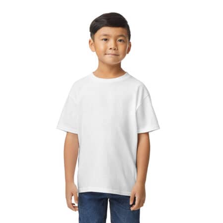 Softstyle® Midweight Youth T-Shirt in White von Gildan (Artnum: G65000K