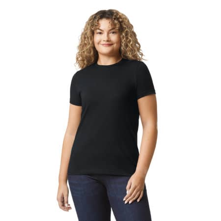 Softstyle® CVC Women´s T-Shirt in Pitch Black von Gildan (Artnum: G67000L