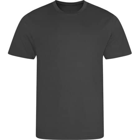 Schnell trocknendes Herren Stretch T-Shirt in Charcoal (Solid) von Just Cool (Artnum: JC001