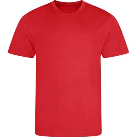 Schnell trocknendes Herren Stretch T-Shirt in Fire Red von Just Cool (Artnum: JC001