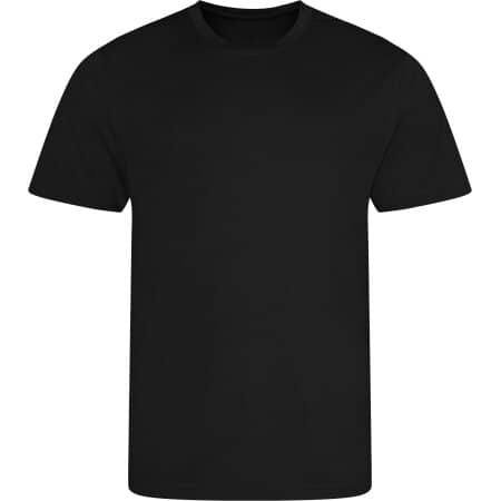 Schnell trocknendes Herren Stretch T-Shirt in Jet Black von Just Cool (Artnum: JC001