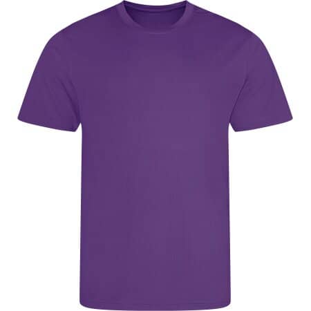 Schnell trocknendes Herren Stretch T-Shirt in Purple von Just Cool (Artnum: JC001