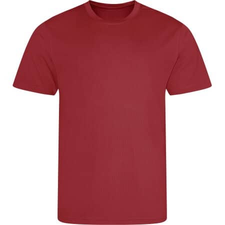Schnell trocknendes Herren Stretch T-Shirt in Red Hot Chilli von Just Cool (Artnum: JC001