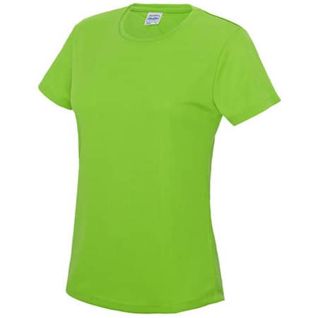 Funktionales Slim Fit Damen T-Shirt in Electric Green (Neon) von Just Cool (Artnum: JC005