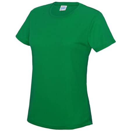 Funktionales Slim Fit Damen T-Shirt in Kelly Green von Just Cool (Artnum: JC005