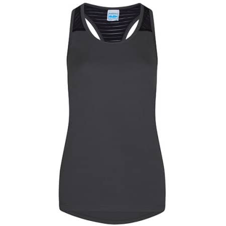 Girlie Cool Smooth Workout Vest in Charcoal (Solid)|Jet Black von Just Cool (Artnum: JC027