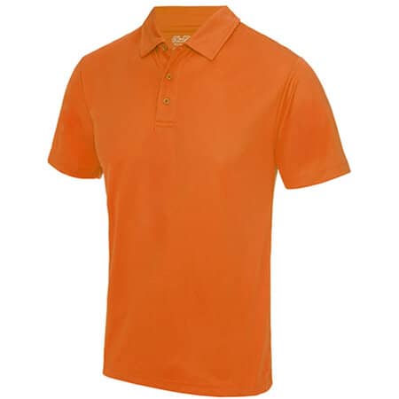 Atmungsaktives Herren-Poloshirt in Orange Crush von Just Cool (Artnum: JC040