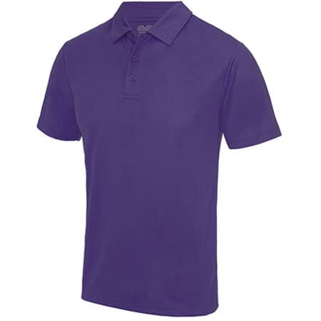 Atmungsaktives Herren-Poloshirt in Purple von Just Cool (Artnum: JC040