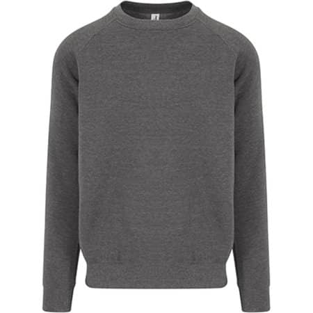 Schweres Herren Sweatshirt in Charcoal (Heather) von Just Hoods (Artnum: JH130