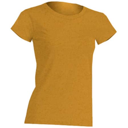 Slim Fit Damen T-Shirt in Mustard Heather von JHK (Artnum: JHK152