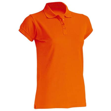 Klassisches körpernahes Damen-Poloshirt in Orange von JHK (Artnum: JHK511
