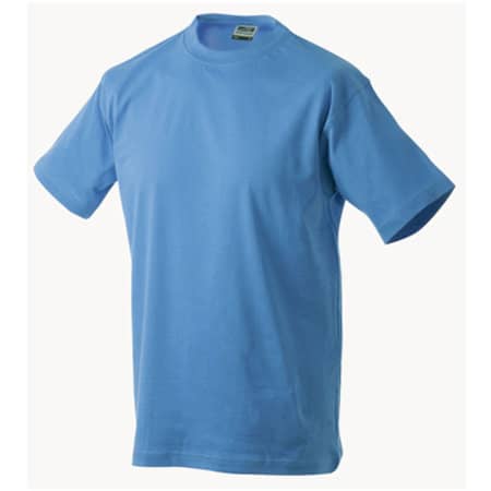 Klassisch-komforatbales Herren T-Shirt in Aqua von James+Nicholson (Artnum: JN001