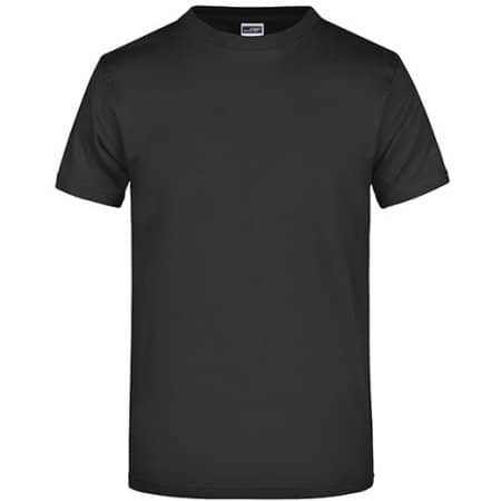 Schweres Herren Komfort T-Shirt in Black von James+Nicholson (Artnum: JN002