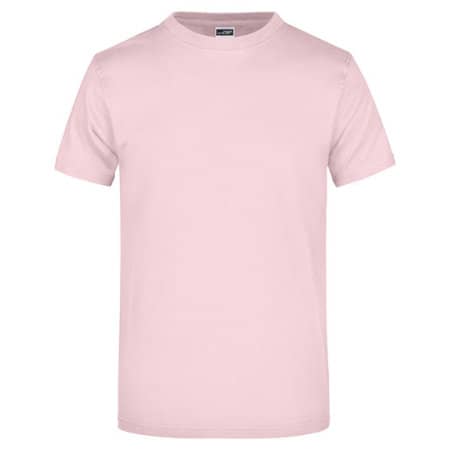Schweres Herren Komfort T-Shirt in Rose von James+Nicholson (Artnum: JN002