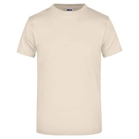 Schweres Herren Komfort T-Shirt in Stone von James+Nicholson (Artnum: JN002