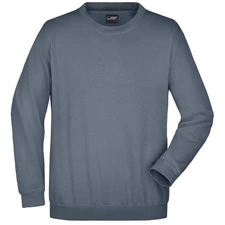 Schweres Herren-Sweatshirt in Carbon von James+Nicholson (Artnum: JN040