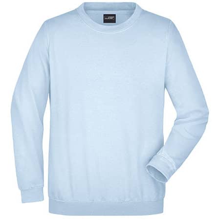 Schweres Herren-Sweatshirt in Light Blue von James+Nicholson (Artnum: JN040