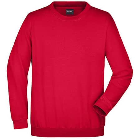 Schweres Herren-Sweatshirt in Red von James+Nicholson (Artnum: JN040