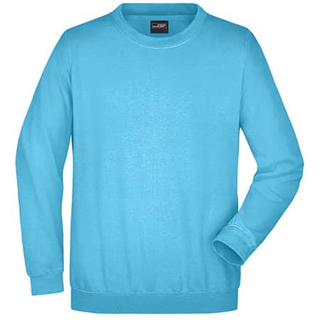 Schweres Herren-Sweatshirt in Turquoise von James+Nicholson (Artnum: JN040