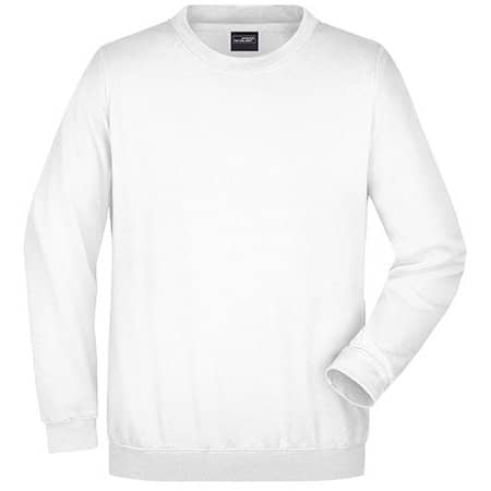 Schweres Herren-Sweatshirt in White von James+Nicholson (Artnum: JN040