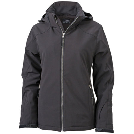 Ladies` Wintersport Softshell in Black von James+Nicholson (Artnum: JN1053