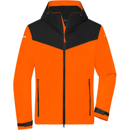 Men´s Allweather Jacket in Neon Orange|Black von James+Nicholson (Artnum: JN1180