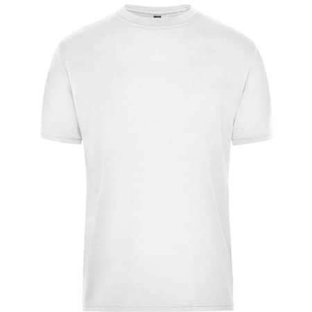 Herren Workwear T-Shirt aus nachhaltiger Bio-Baumwolle in White von James+Nicholson (Artnum: JN1808