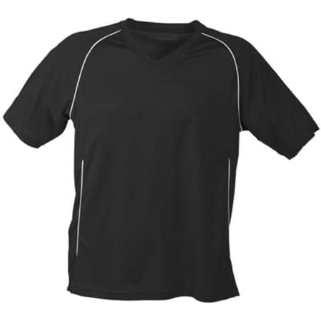 Team Shirt Junior in Black|White von James+Nicholson (Artnum: JN386K